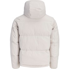 Jack & Jones Erkek Ayarlanabilir Bagcikli Kapüsonlu Puffer Ceket - Galaxy