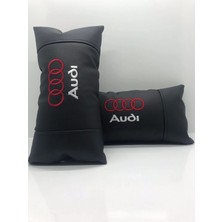 Audi Uyumlu Araç Oto Boyun Yastığı 2 Adet Lüks Deri