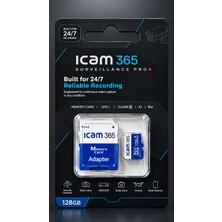 ICAM365 128 GB Microsdxc Hafıza Kartı 100 Mb/s Class 10 U3 Kamera Sd Kart + Adaptör