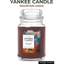 Yankee Candle Mountain Lodge Kokulu Mum - 623 G (22 Oz) - Tek Fitilli Odunsu Aromalı Büyük Kavanoz Mum
