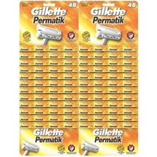Gillette Permatik Jilet 48×2=96 Adet Kullan-At Özelliği ile Hassas Cilt Dostu Traş