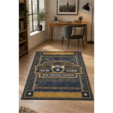 Rugs Modern Halı Sdtplus Vintage Çizgili Desenli Antrasit, Kırık Beyaz ve Gri Ince Dokuma Taban Salon Halısı OZL336