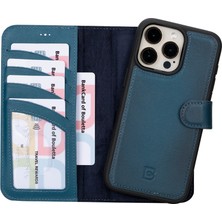 Bouletta Apple iPhone 15 Pro Max Uyumlu Deri Cüzdanlı Kılıf  BRN4EF