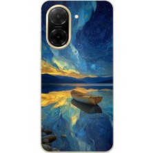 TechTree Redmi A5 Uyumlu Yıldızlı Gece ve Kayık Manzaralı Baskılı Silikon Kılıf