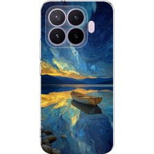 TechTree Xiaomi 17T Pro Uyumlu Yıldızlı Gece ve Kayık Manzaralı Baskılı Silikon Kılıf