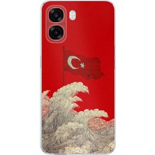 TechTree Oppo A6T - A6X Uyumlu Ay Yıldız Türk Dalgası Baskılı Silikon Kılıf