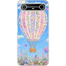 TechTree Tecno Spark Slim 5g Uyumlu Çiçek Desenli Uçan Balon Baskılı Silikon Kılıf