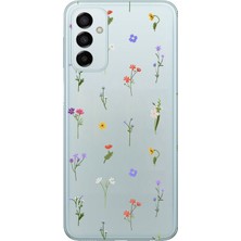 TechTree Samsung Galaxy M14 Uyumlu Minik Kır Çiçekleri Baskılı Silikon Kılıf