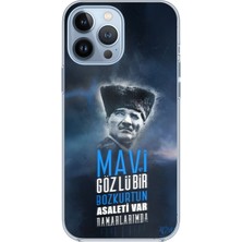 TechTree iPhone 13 Pro Max Uyumlu Atatürk Temalı Asalet ve Bozkurt Baskılı Silikon Kılıf