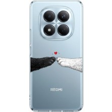 TechTree Redmi Note 15 Pro 4g Uyumlu Kedi & Köpek Pati Dokunuşu Kalp Desenli Baskılı Silikon Kılıf
