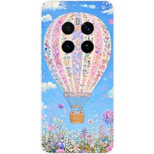TechTree Honor Magic 7 Pro Uyumlu Çiçek Desenli Uçan Balon Baskılı Silikon Kılıf