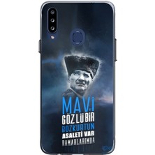 TechTree Samsung Galaxy A20S Uyumlu Atatürk Temalı Asalet ve Bozkurt Baskılı Silikon Kılıf