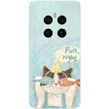 TechTree Honor Magic 7 Pro Uyumlu Balıklı Gözlüklü Komik Kedi Baskılı Silikon Kılıf