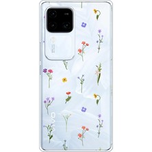 TechTree Vivo V30 Uyumlu Minik Kır Çiçekleri Baskılı Silikon Kılıf