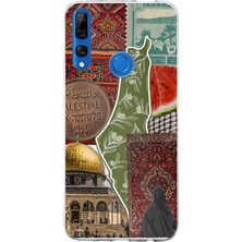 TechTree Huawei Y9 Prime (2019) Uyumlu Kudüs Mescid-I Aksa ve Filistin Sembolleri Kolaj Baskılı Silikon Kılıf