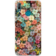 TechTree Huawei P Smart 2019 Uyumlu Vintage Botanik Çiçek Bahçesi Baskılı Silikon Kılıf