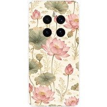 TechTree Honor Magic 7 Pro Uyumlu Pastel Pembe Lotus Baskılı Silikon Kılıf