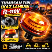 Tepe Lambası Tümosan Bağlantılı 10 Fonksiyonlu Alttan Soket Fişli 12-110 Volt