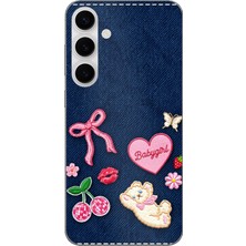 TechTree Samsung Galaxy S24 Fe Uyumlu Bebek Kız Jean Kot Baskılı Silikon Kılıf