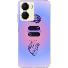 TechTree Vivo Y16 Uyumlu Mantık ve Duygu Temalı Baskılı Silikon Kılıf