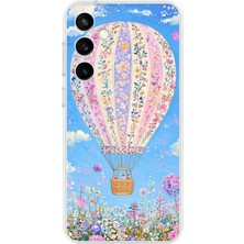TechTree Samsung Galaxy S23 Fe Uyumlu Çiçek Desenli Uçan Balon Baskılı Silikon Kılıf