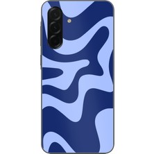 TechTree Samsung Galaxy A36 Uyumlu Mavi Dalgalar Baskılı Silikon Kılıf