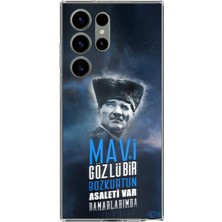TechTree Samsung Galaxy S23 Ultra Uyumlu Atatürk Temalı Asalet ve Bozkurt Baskılı Silikon Kılıf