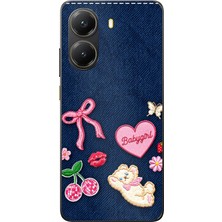 TechTree Poco X7 Pro Uyumlu Bebek Kız Jean Kot Baskılı Silikon Kılıf