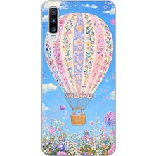 TechTree Samsung Galaxy A50-A30S Uyumlu Çiçek Desenli Uçan Balon Baskılı Silikon Kılıf