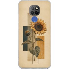 TechTree General Mobile Gm 20 Uyumlu Vintage Botanik Ayçiçeği Desenli Baskılı Silikon Kılıf