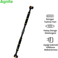 Agnite Gelişmiş Kapı Barfiksi 90-140 Cm, Yeşil
