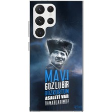 TechTree Samsung Galaxy S22 Ultra Uyumlu Atatürk Temalı Asalet ve Bozkurt Baskılı Silikon Kılıf
