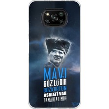 TechTree Poco X3-X3 Pro-Nfc Uyumlu Atatürk Temalı Asalet ve Bozkurt Baskılı Silikon Kılıf