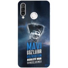 TechTree Huawei P30 Lite Uyumlu Atatürk Temalı Asalet ve Bozkurt Baskılı Silikon Kılıf