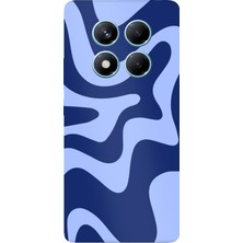 TechTree Redmi Note 14 Pro 4g Uyumlu Mavi Dalgalar Baskılı Silikon Kılıf