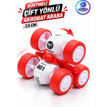 Yıldırım Oyuncak Sürtmeli Çift Yönlü Akrobat Araba 7,5 cm – 360° Takla Atan Mini Stunt Oyuncak