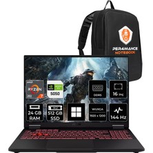 Asus Tuf Gaming A16 Amd Ryzen 7 260 Rtx 5050 8gb 115W 24GB Ram 512GB SSD 16" Wuxga (1920X1200) 144Hz WIN11 Home FA608UHI-TU126P314 Gaming Laptop + Per4 Çanta