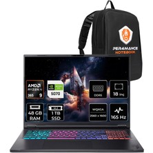 Acer Nitro 18 Aı Ryzen Aı 9 365 Rtx 5070 8gb 115W 48GB Ram 1tb SSD 18" Wqxga (2560X1600) 165Hz Freedos NH.QYJEY.002P333 Gaming Laptop + Per4 Çanta
