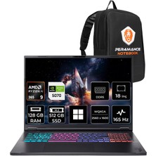 Acer Nitro 18 Aı Ryzen Aı 9 365 Rtx 5070 8gb 115W 128GB Ram 512GB SSD 18" Wqxga (2560X1600) 165Hz WIN11 Home NH.QYJEY.002P356 Gaming Laptop + Per4 Çanta