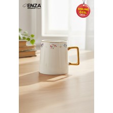 Enza Beril Porselen Tekli Kupa Bardak