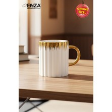 Enza Duru Porselen Tekli Kupa Bardak Platin