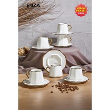 Enza Milas 6’lı Porselen Kahve Fincanı Takımı 90ML