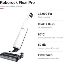 Roborock Flexi Pro Islak ve Kuru Dikey Süpürge Beyaz