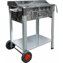 Doğu 60X40 Krom Uzun Ayaklı Bahçe Mangalı