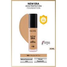 New Era Skin Protecting Spf 50 Nemlendirici Etkili Hyaluronik Asitli Fondöten - 160 Warm Almond