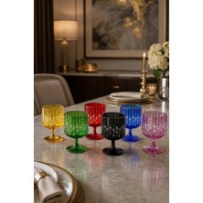 Kristal Market El Yapımı Kristal Royal Desen Özel Tasarım Bardak Seti 6'lı