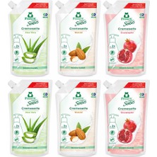 Frosch Senses Aloe Vera, Badem ve Nar Krem Sabun Seti 2 x (3 x 500 Ml) – 6 Poşet, Toplam 3 L
