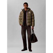 Calvin Klein Jeans Yeşil Erkek Mont LV04RG513GLDY Ls Ltwt Nyln Paded H