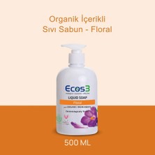 Ecos3 Sıvı Sabun, Organik İçerikli & Vegan Floral, 500ml