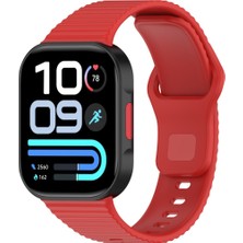Mobaxaksesuar Xiaomi Redmi Watch 4/5/6/6 Acitve - Smart Band 8 Pro / 9 Pro Kordon Dekoratif Örgü Çizgili Spor Silikon Kayış